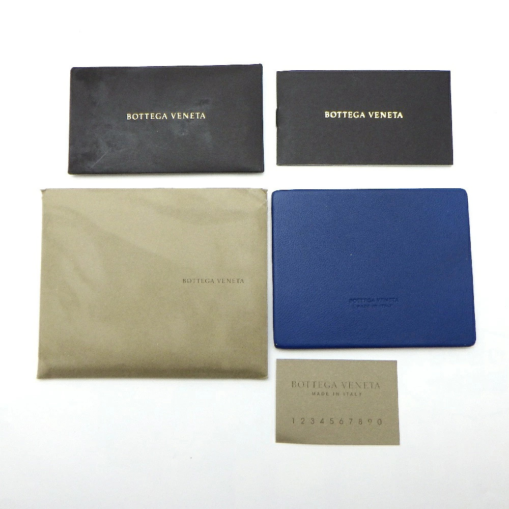 BOTTEGA VENETA Garda Handbag Tote Bag Intrecciato Blue Leather Mirror
